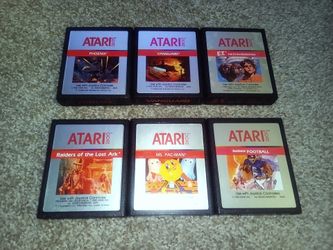Atari 2600 Silver Label Games Lot of 6 All Tested and Working See Pics