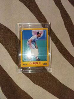 Cal Ripken Jr. Score Baseball Card with Relic
