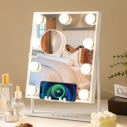 Fenair Hollywood Glow Vanity Mirror With Wireless Charging M - 9 Dimmable LED Bulbs