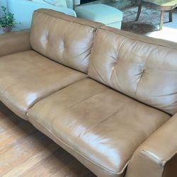 Cognac Leather Sofa