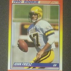 1990 Score John Friesz Idaho #309 Rookie Quarterback NCAA Football Card Vintage Collectible Sports College University