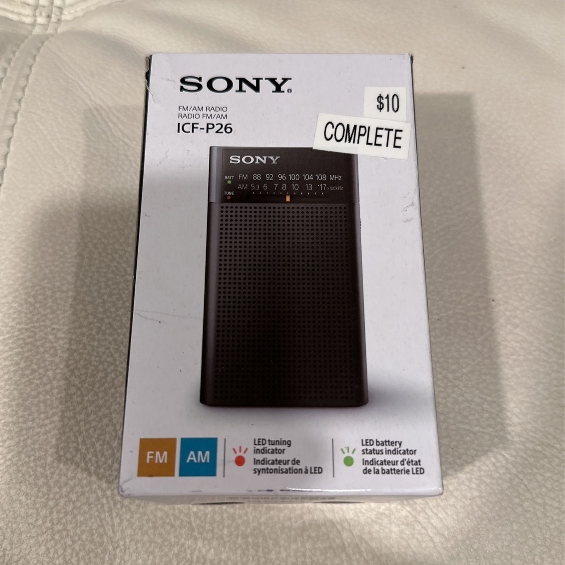 SONY ICFP26 FM/AM Radio