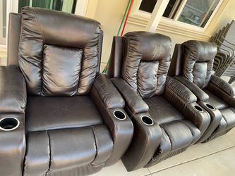 3 pieces recline sofa 36x30inch/ea used