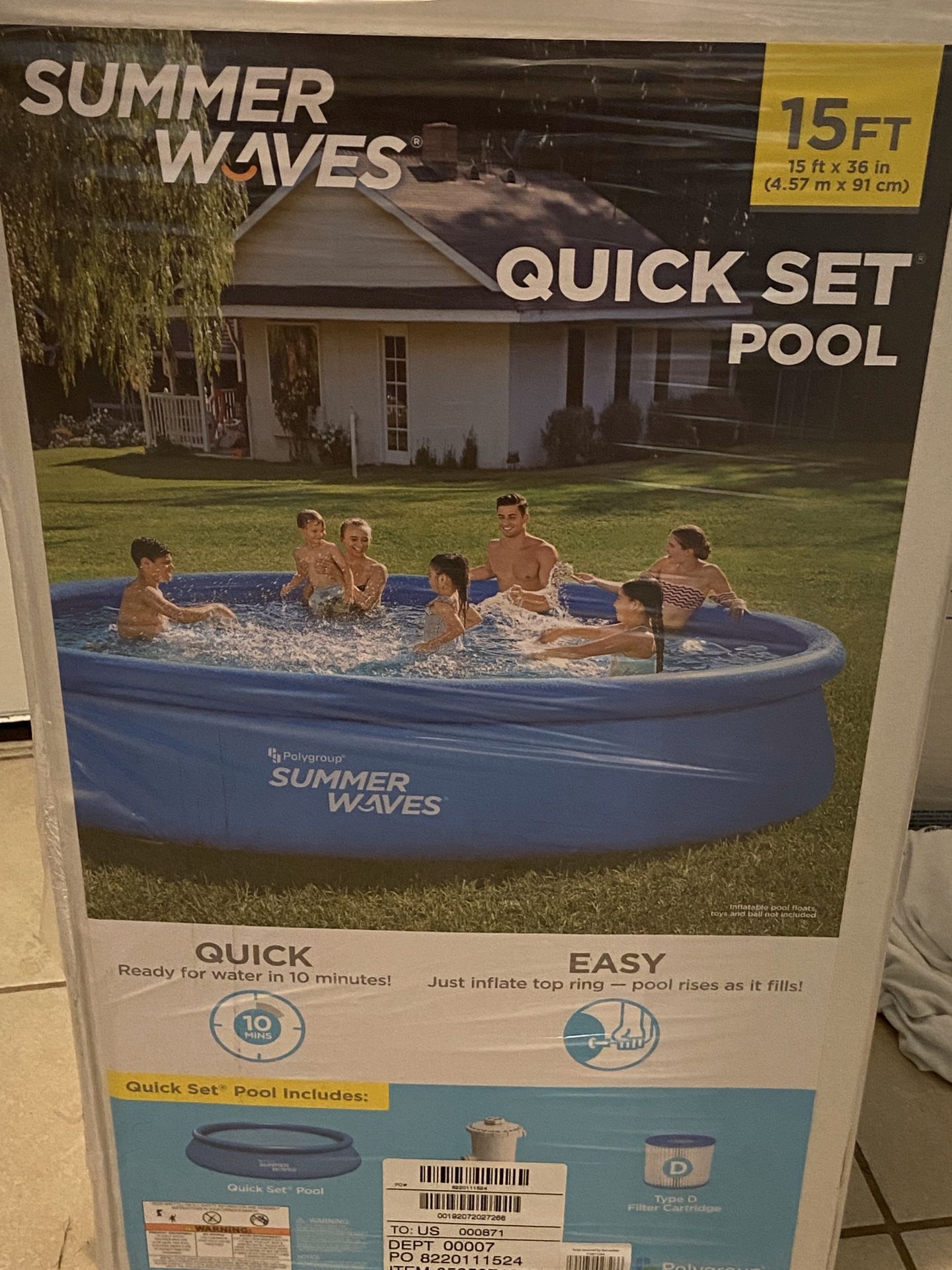 10x30 Pool Summer Waves Quick Set 10ft Pool Buy Today Pool Summer - Main Image