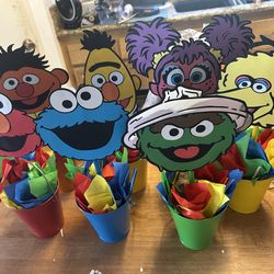 Sesame Street centerpieces