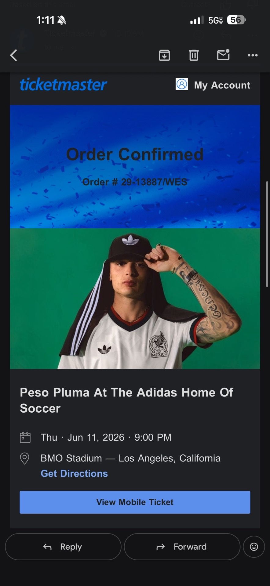 Peso Pluma BMO Stadium 6/11