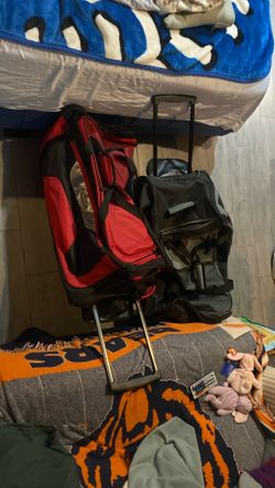 Pacific Coast Signature 30" Large Rolling Duffel Bag, Travel Luggage - Black & Gray/ Red & Black