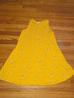 Women's yellow sun flower dress