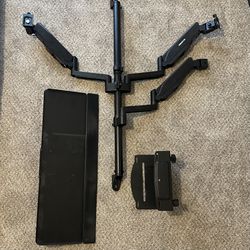 Wall Mount Workstation with Dual Monitor Mount