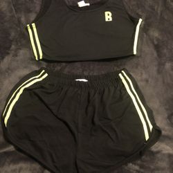 Crop Shirt & Shorts Set 