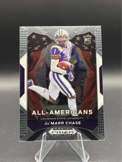2021 Panini Prizm Draft Picks All-American Ja'Marr Chase (RC) #185 NCAA LSU