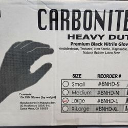 Black nitrile gloves case 10 boxes 
