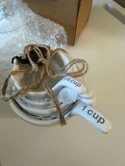 New Ceramic Cat Measuring Cups – 4 Piece Set