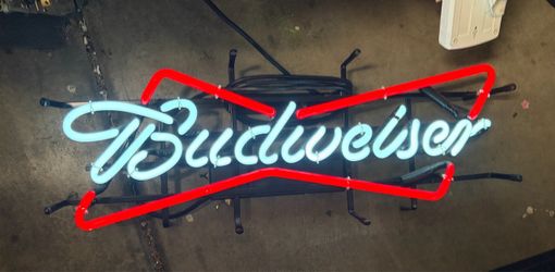 Budweiser Neon glass sign