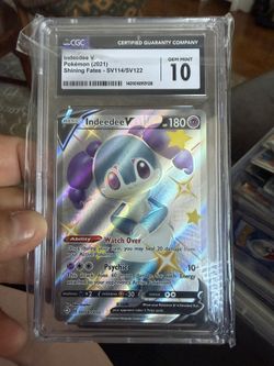 Indeedee V Pokemon Shining Fates CGC Gem Mint 10 Card