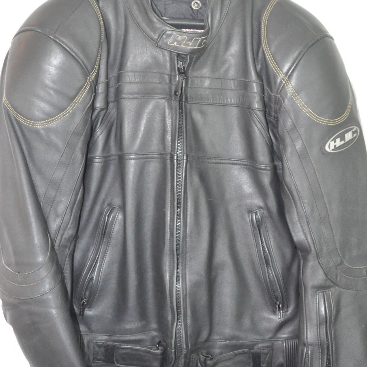 HJC Cirotech Men’s Full Grain Leather Motorcycle Jacket Sz44