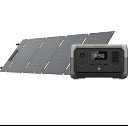 EF ECOFLOW Portable Power Station RIVER 2 with 45W Solar Panel, 256Wh LiFePO4 Battery/ 1 Hour Fast Charging, Up to 600W Output, Solar Generator for Ou