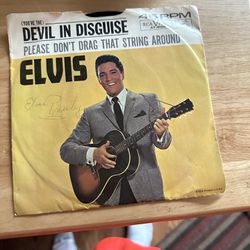 Elvis Presley Original 45 Record And Sleeve 