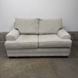 Beige Loveseat / Small Sofa – Comfortable Apartment Couch