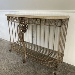 Elegant Marble & Metal Console Table