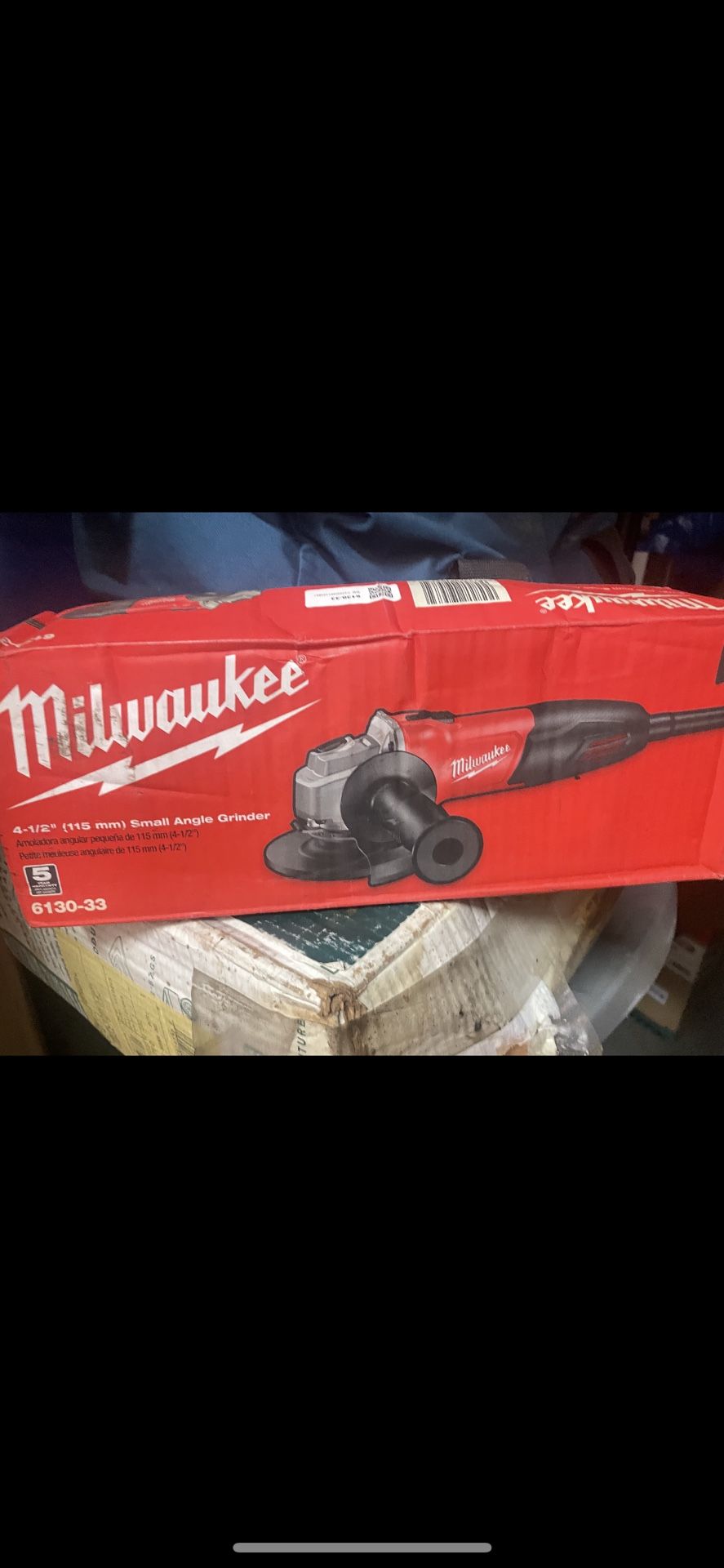 Amp Corded 4-1/2 in. Small Angle Grinder with Sliding Lock-On Switch
