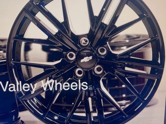 20x10 20x11 rear  Hyper black wheel Chevy Camaro  ZL1 Oem finish  Tripple blacked out  ——$895 wheel Exhxange —-  $0 down  —-5x120mm —— Arrival 7-15-20