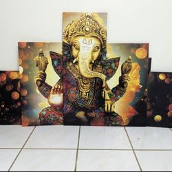 Ganesha Hindu God Canvas Pictures Artwork Home Decor