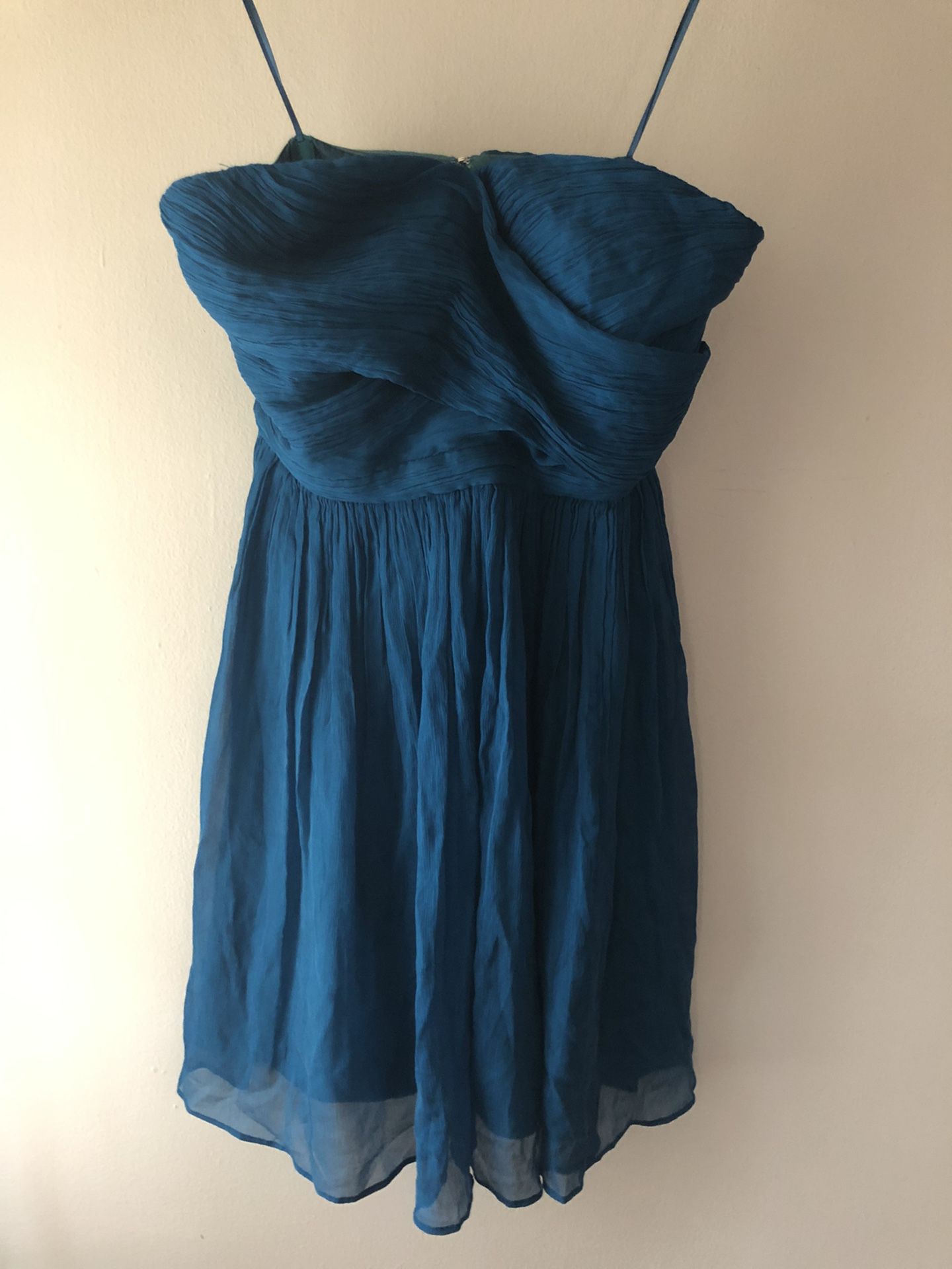 sleeveless sweetheart blue JCrew dress, small 