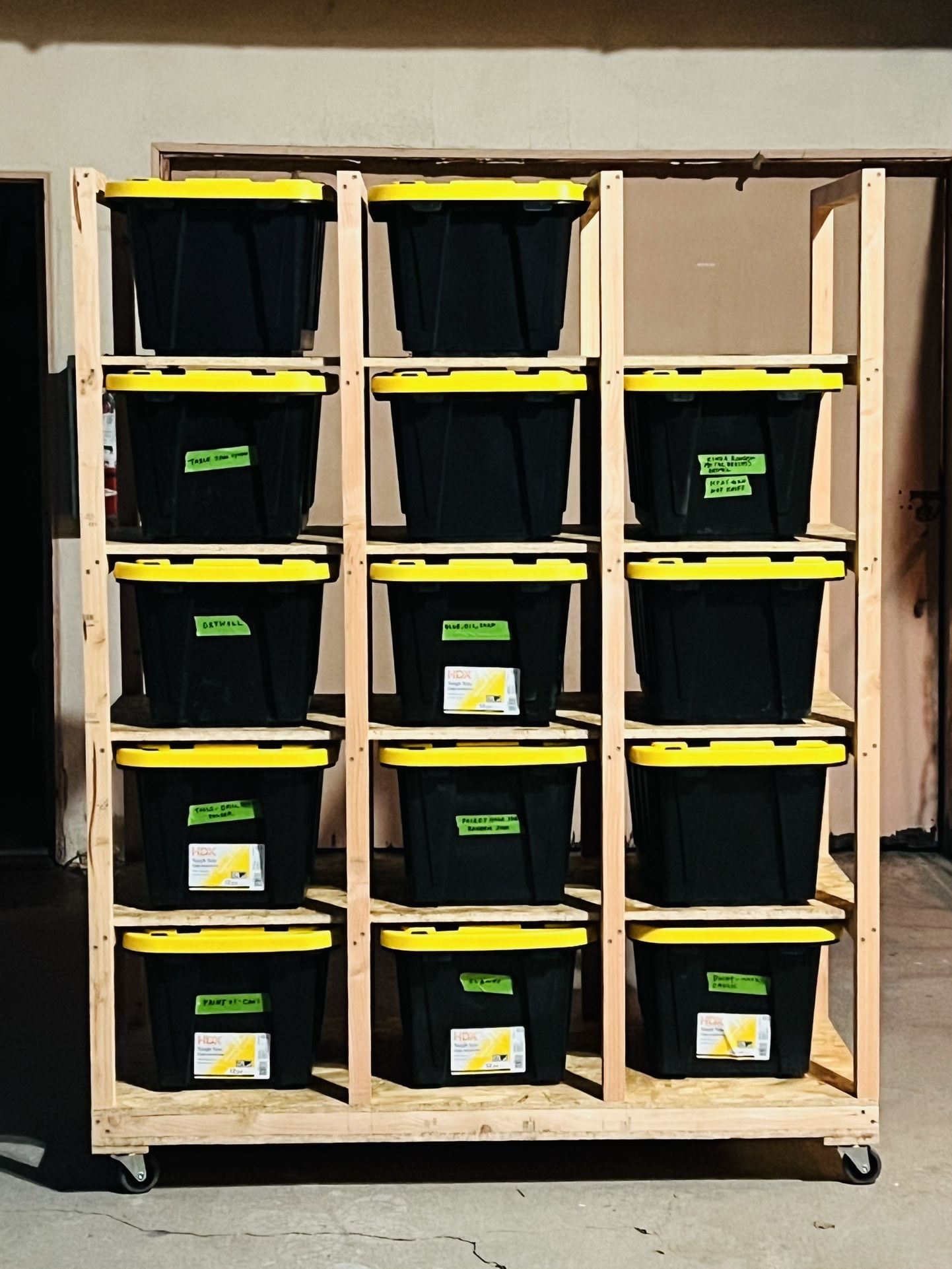 Storage Bin Organizer Rack For Garages