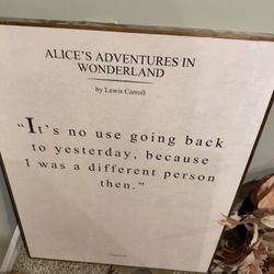 Pair of Literary Quote Wall Art - Alice in Wonderland & Peter Pan