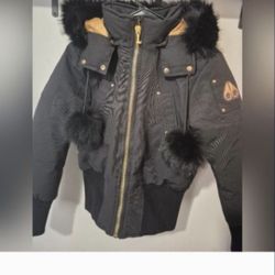 MOOSE KNUCKLES GOLD SERIES SAINTE FLAVIE BOMBER JACKET BLACK/BLACK