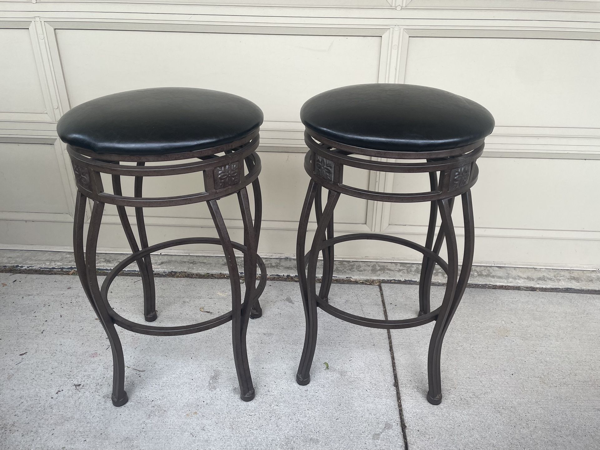 Twin Leather Barstools