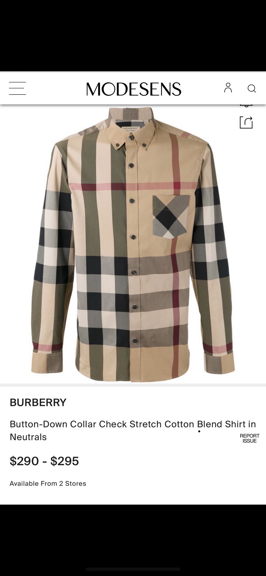 Burberry button down shirt