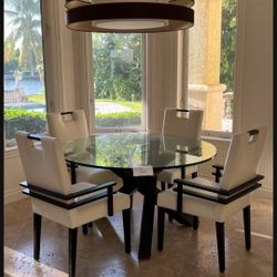 Adriana HOYOS Dinning Set 4 Chairs 1 Table