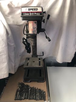 5 speed 13 mm drill press with drill bits