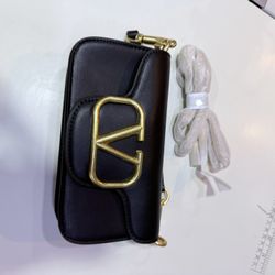 *15%OFF* Valentino GHW Loco Logo Plaque Small Shoulder Bag 2 Way Bag 6w2BOK5…