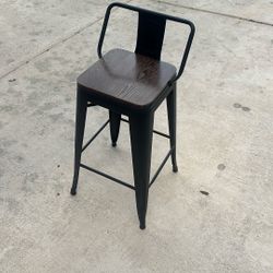 Metal Stools With Wood seat