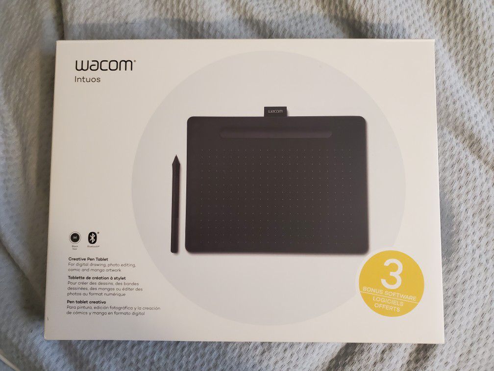 Wacom Intuos M Black Drawing Tablet (Read Description)