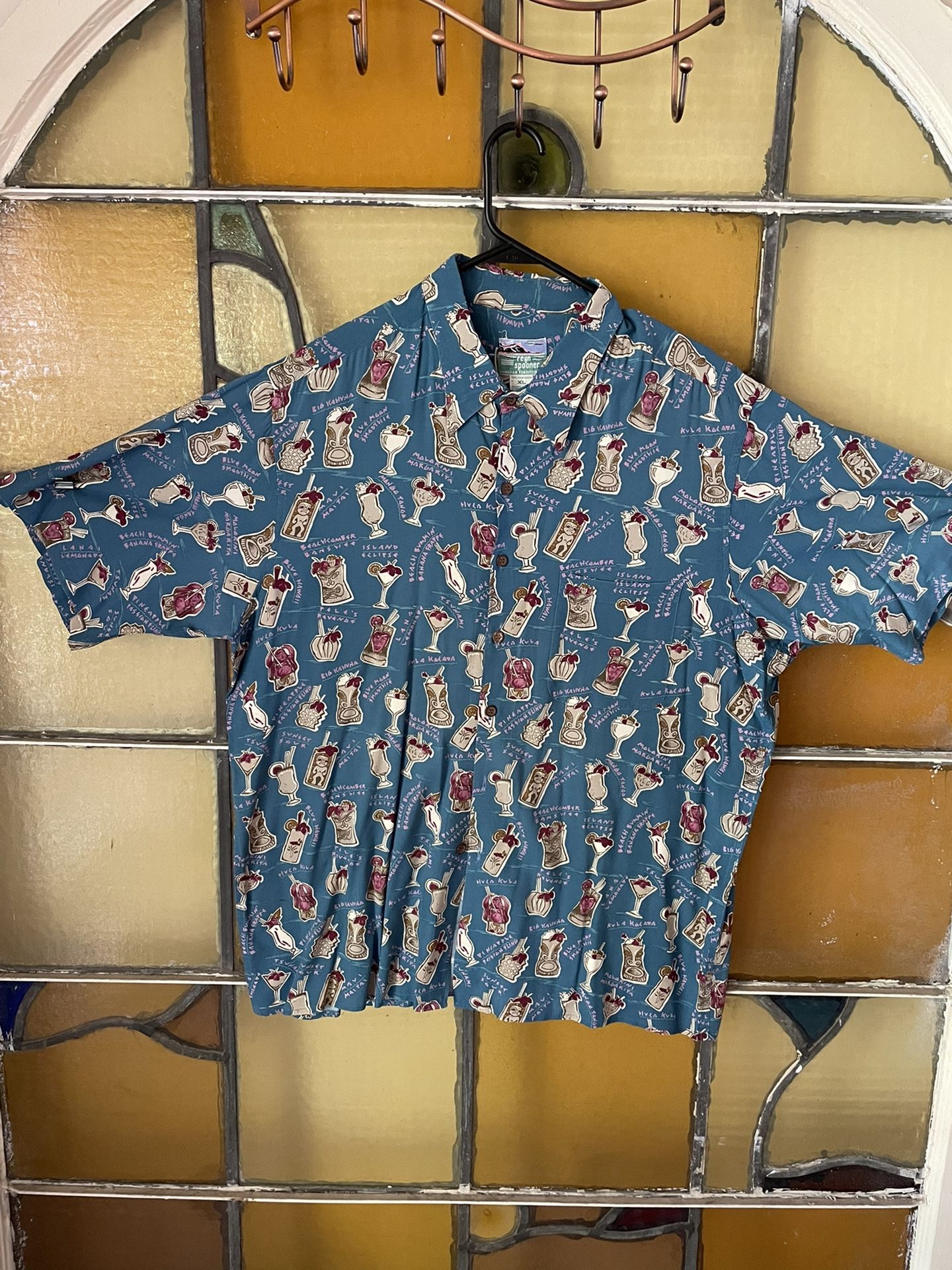 Vintage Reyn Spooner Alcohol Drinks Alcohol Hawaiian Shirt.