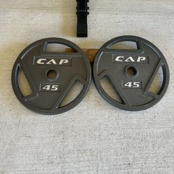 Cap 45Lb Olympic Barbell Grip Weight Plates $100   