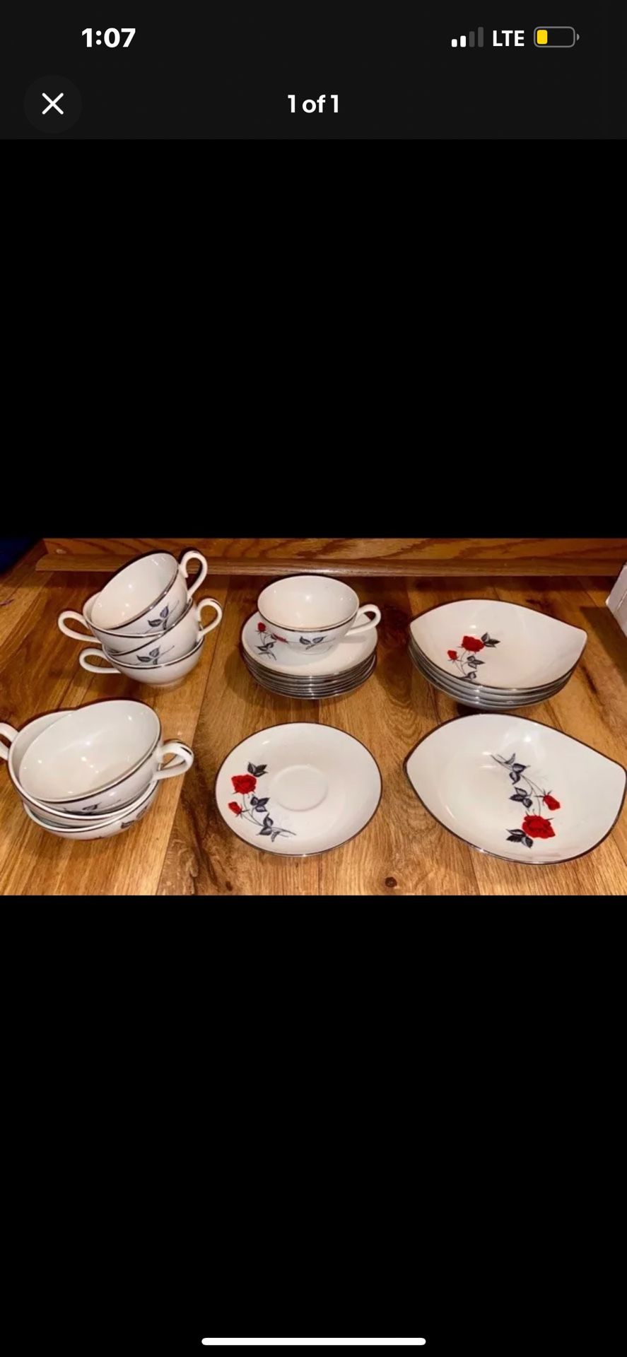 Holiday Heirloom ROSE Fine China Dinnerware Set