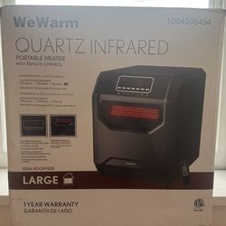 Portable heater with remote control large