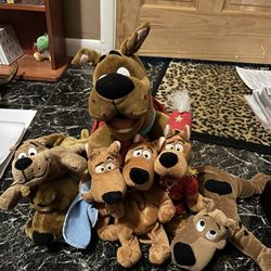 7 Various Scooby Doo Plushies 