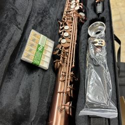 Rose Straight Soprano Saxophone with New Case of Reeds $380 Firm