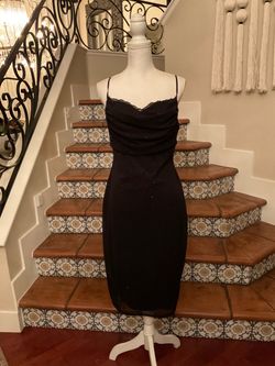 January 7 Sparked black midi dress