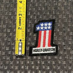 New Old Original 60s 70s Harley Davidson American US Flag 1 Patch Red White Blue