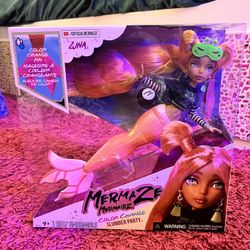 Mermaze Mermaidz Slumber Party Zuna color change mermaid doll new in box