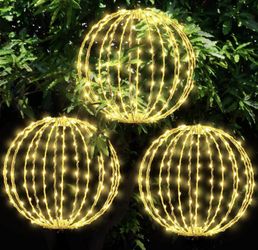 Christmas Garden HangingLED Light Ball (3Pack)