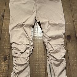 H&M Divided Men's 32 Khakis Jogger Pants Ankle Zip Ruched Drawstring Pockets