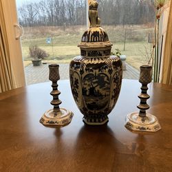 Decorative Vase & Candlesticks